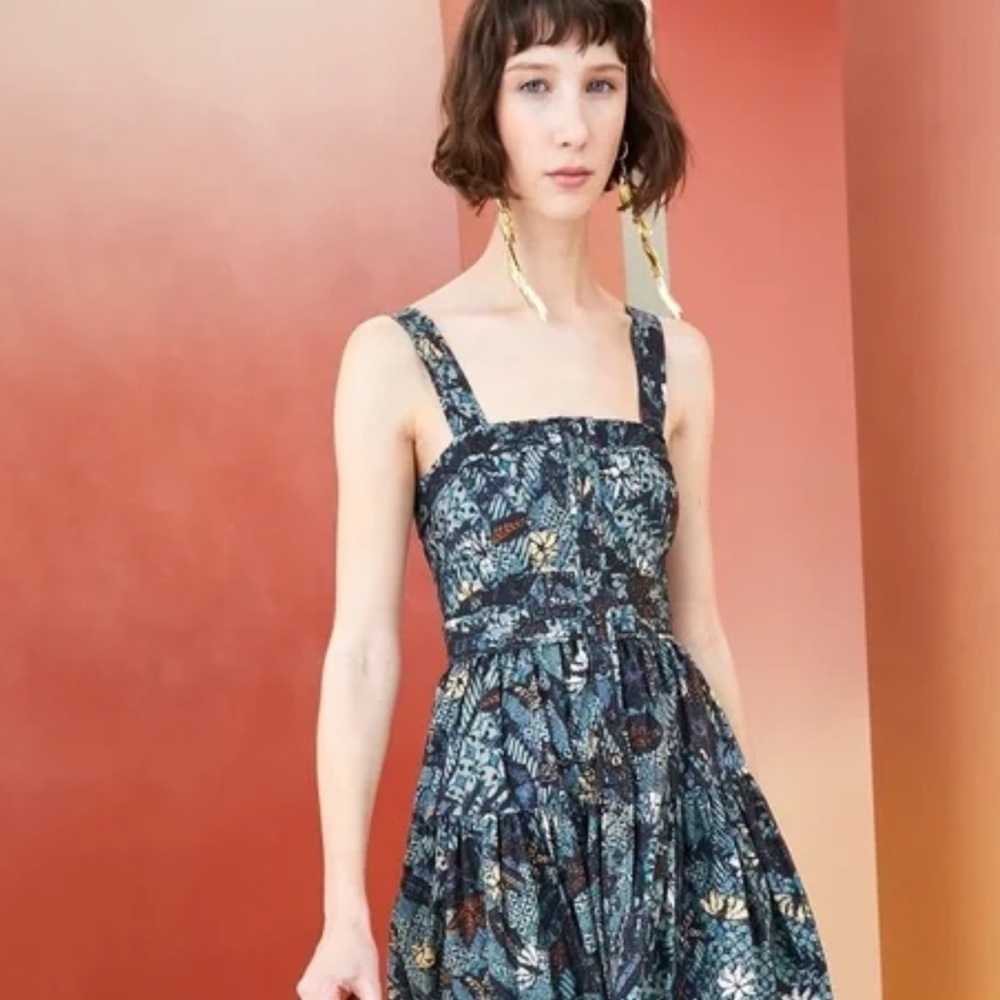 Ulla Johnson Isabella Dress in Rainforest Sz 12 - Picture 3 of 3